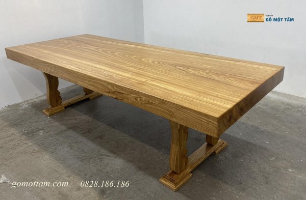 Mặt bàn gỗ gõ nguyên tâm