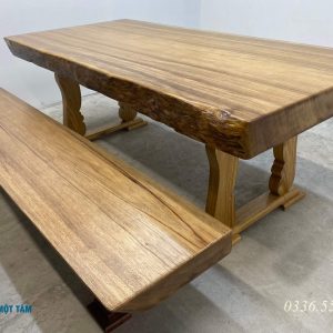 bộ bàn gỗ lim nguyên tấm giá rẻ
