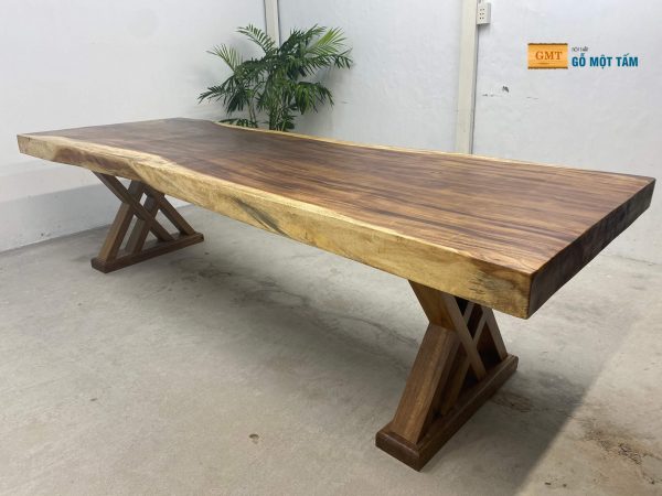 bàn gỗ tự nhiên gỗ me tây nguyên tấm