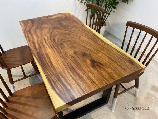 bàn ăn gỗ tự nhiên nguyên tấm