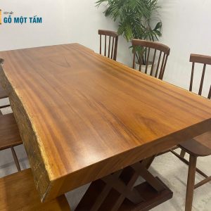 mặt bàn gỗ gõ nguyên tấm