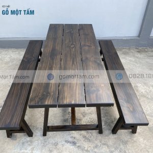 bộ bàn ghế gỗ quán nhậu